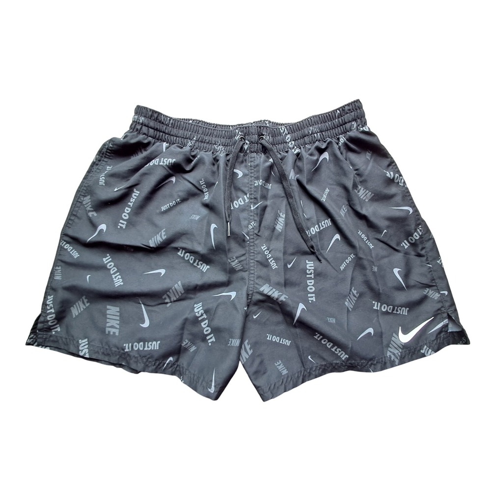 Nike Mens Just Do It Logo Print Swim Trunks Black‎ NESSA474-001 Large